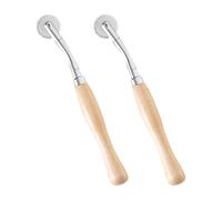 Homoyoyo 2 Pezzi Ruota Dentata con Manico in Legno per Cucito Strumento per Tracciare Linee su Tessuti Ruota Ricalco Vintage per Punti Ordinati per Sartoria e Ricamo Manuale