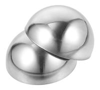 Homoyoyo 2 Pezzi Sfera Semisferica in Acciaio Inossidabile Lucidata a Specchio Decorativa per Casa e Giardino Effetto Unico e Superficie Specchiata Argento