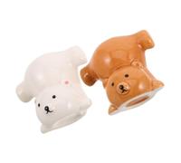Homoyoyo 2 Pezzi Spazzolini in con Animali Cartoni Animati Organizer Bagno con Drenaggio Efficiente per Casa