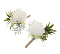 Homoyoyo 2 Pezzi spilla corpetto fiore all'occhiello da tasca per uomo corsetti per il matrimonio corpetto di ritorno a casa fiore all'occhiello di peonia plastica