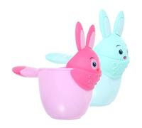Homoyoyo 2 pezzi Tazza Risciacquo Bagnetto per Beccuccio Ergonomico e Design Vaschetta Shampoo in PP Sicuro per Ragazzo Ragazza e Verde e Rosa