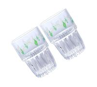 Homoyoyo 2 pezzi Tazze da Caffè in Vetro Trasparente Design Fiore di Campanula Capacità Eleganti e Versatili per Casa Bar e Ristoranti