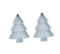 Homoyoyo 2 Pezzi Vassoio Per Alimenti A Forma Di Albero Di Natale Decorazione Festiva Piatto Di Frutta Diviso Vassoio Di Snack Natalizi Piatti Di Frutta Natalizi Festa Riutilizzabile