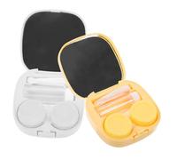 Homoyoyo 2 Set Custodie Porta Compatte e Portatili Contenitori Antipolvere per Viaggi e Uso Custodia con Design Colore e Giallo