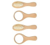 Homoyoyo 2 set Specchi Vanity e Pettini Legno Portatili per Viaggio Spazzola Massaggiante Compatta e per e Styling Adatto Borsetta e