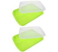 Homoyoyo 2 Set Vassoi per Semenzaio Doppio Strato in Plastica Verde Multifunzione per Germogli Erba Gatta Verdure Semi di Soia e Orto Indoor Outdoor
