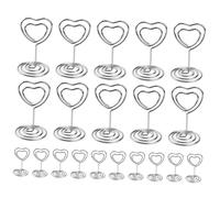 Homoyoyo 20 pezzi Clip Memo Metallo con Supporto Portafoto e Segnaposto Tavolo per Matrimoni e Eventi Clip Portanome e Tavolo Argento