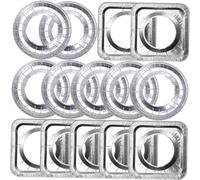 Homoyoyo 20 pezzi Protezione per Gas in Alluminio Spesso Copri Bruciatori Resistente e Riutilizzabile Para Schizzi per Protezione per Stoviglie e