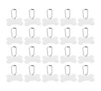 Homoyoyo 20 pezzi Targhette Vuote per Sublimazione in Alluminio Medagliette Forma di Osso per Cani e Cuccioli Ciondoli Personalizzabili per Collari Animali Domestici Accessori Resistenti e