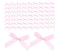 Homoyoyo 200 Pezzi Fiocchi in Raso Rosa Premontati per Artigianato Fiocchetti in Poliestere Brillanti per Decorazioni Accessori per Fermagli e Confezioni Fai Te