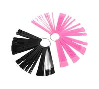 Homoyoyo 200pezzi Espositore Ventaglio per Unghie in Trasparente Bastoncini Campione per Esercitazioni di Nail Art Piastra per Smalto e Manicure