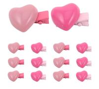 Homoyoyo 24 Fermagli per Chioma a Forma di Cuore, Clip Antiscivolo per Ragazze e Studentessa, Accessori Decorativi per San e Feste, Set da 24 Pezzi Rosa e Fucsia, Adatti a Tutti i Tipi