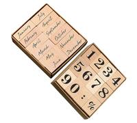 Homoyoyo 24 pezzi Timbri per Mensile e Numeratori Stamps per Journaling con Design e Compatto per Decorazioni DIY e Organizzazione Planner