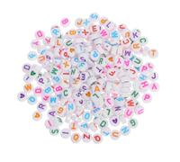 Homoyoyo 270 Pezzi Perline Acriliche Rotonde Piatte con Cuore Facili da Infilare Leggere e Resistenti per Creazioni Diy e Progetti Artigianali