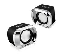 Homoyoyo 2pezzi Altoparlanti USB Mini Stereo Portatili per Pc e Laptop Design Compatto con Controllo del Volume qualità Audio Chiara e Potente per La Casa e Ufficio Nero