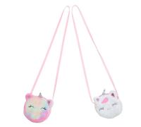 Homoyoyo 2pezzi Borsa Portamonete Unicorno da Donna Piccola Borsa Tracolla Esterna Astuccio per Rossetto e Cerniera Pochette alla Moda per Regalo di Compleanno