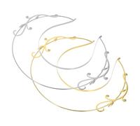 Homoyoyo 2pezzi Cerchietti Da Donna Antichi Corona Sacra Vintage Dorato e Argento Accessori Per Acconciature Costume e Cosplay Leggeri e Resistenti