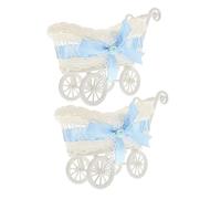 Homoyoyo 2pezzi Cesta Decorativa Forma Di Carrozzina Per Ragazzo Ragazza Di Cestini Woven Per Caramelle e Fiori Perfetta Per Shower e Decorazioni Feste Adatta Per Oggetti e Regali
