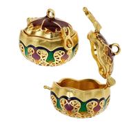 Homoyoyo 2pezzi Ciondolo Diffusore Aromatico Vintage Apribile Inossidabile Con Perline Profumate Per Collane Fai Da Te Regali Per Occasioni Speciali e Moda Unica