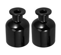 Homoyoyo 2pezzi Fiale Diffusore Riutilizzabili Barattoli di Vetro Trasparente per Diffusione di Oli Essenziali Bastoncini di Giunco Contenitori Ricaricabili per Profumi e Fragranze