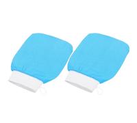 Homoyoyo 2pezzi Guanti da Bagno Esfolianti in Artificiale di Pack per Scrub Corpo e Docce Quotidiane Leggeri e Riutilizzabili Colore Casuale