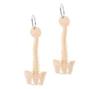 Homoyoyo 2pezzi Mini Portachiavi Forma Di Colonna Vertebrale Umana Per Studio Di Biologia Modello Anatomico Ortopedico Accessorio Decorativo Per Insegnare Piccolo Ciondolo Da Collezione