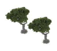Homoyoyo 2pezzi Miniature Trees Set Micro-landscape Model Trees Simulated Small Plants for Roadway Architecture Construction Diy Decoration Table