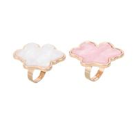 Homoyoyo 2pezzi Palette per Nail Art Forma e Nuvola Palette di Miscelazione in Resina per Anelli da Dito