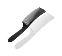 Homoyoyo 2pezzi Pettini Curvi Da Barbiere Per Tagli Piatti e Arrotondati Pettini Professionali in Resistenti Neri e Bianchi Ergonomici Per Acconciature e Grooming Casa e Salone