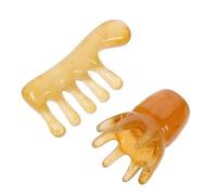 Homoyoyo 2pezzi Pettini Massaggianti Resina Cera Api Per Del Capelluto Strumenti Gua Sha Per Viaggio