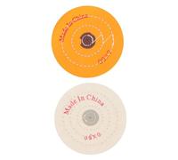 Homoyoyo 2pezzi Ruote Abrasive per Lucidatura Dischi Leviganti e Flap Disc Resistenti per Metallo Gioielli Legno e Plastica Bianco e Giallo