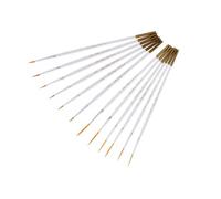 Homoyoyo 2set Pennelli Pittura Acrilica in Nylon per Nail Art Spazzole per Acquerello e Vernice Acrilica Strumenti per Manicure Multiuso per Disegno e Pitturazione