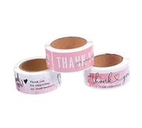 Homoyoyo 3 Adesivi Ringraziamento Autoadesivi per Confezioni Stickers Decorativi per Matrimoni e Compleanni Design Grazie per Regali e Pacchetti
