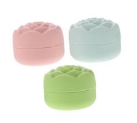 Homoyoyo 3 Pezzi Barattoli Cosmetici da Viaggio in Silicone di Rosa Contenitori Antispreco per Campioni di Crema Lozione e Balsamo Riutilizzabili e Resistenti Rosa