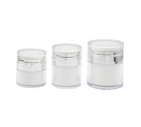 Homoyoyo 3 pezzi Barattoli Doppio per Contorno Occhi Vasetti Vuoti Resistenti Perdite e Urti Compatti e Riutilizzabili per Viaggi e Outdoor