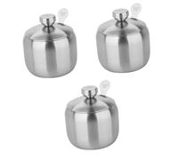 Homoyoyo 3 Pezzi barattolo per condimenti in acciaio inossidabile posate magica formula porta spezie per cucina portaspezie cucina organizzatore di condimenti utensili da cucina