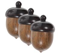 Homoyoyo 3 Pezzi Ciondolo a noci in legno bloccata ornamenti per ghiande numero multiplo ciondolo modellabile a ghianda ciondoli a forma di ghianda ciondolo ghianda Di legno