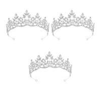 Homoyoyo 3 Pezzi copricapo da sposa ballo studentesco corone spose decorazione diadema per il matrimonio della sposa diadema per le donne Lega + strass