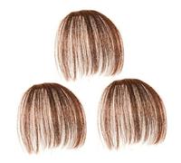 Homoyoyo 3 pezzi Frangia Finta Aria con Clip Invisibile Leggera e Spessa per Donna Acconciatura Cosplay Naturale e Resistente Adatta Tutti i Tipi di Volto