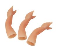 Homoyoyo 3 Pezzi la Mano del diavoletto Marionette da Dito Accessori per Puntelli a Mano marionetta a Mano Mini Dita Halloween con Il mignolo Mini Dito Gel di silice Light Brown