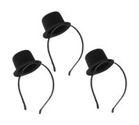 Homoyoyo 3 Pezzi Mini Top Hat Headband Vintage Party Headpiece Lightweight Comfort Tea Party Carnival Accessory For Women