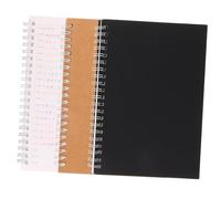 Homoyoyo 3 pezzi Quaderni Contabili Colorati per Studenti e Famiglie Taccuini Pratici per Registro Finanziario Notebook Dettagli Contanti Portatili e Leggeri con Copertine PP Nera e Kraft