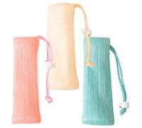 Homoyoyo 3 Pezzi Sacchetti in Multistrato per Sapone con Borse per Conservazione Sapone Fatti Mano Esfolianti e Pulenti per e Colori Rosa