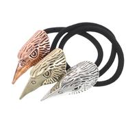 Homoyoyo 3 Pezzi Skull Hair Ties Nordic Viking Crow Head Bands Elastic Goth Hair Ropes Lightweight Comfortable For Festive And Casual Use