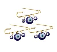 Homoyoyo 3 pezzi Spilla Decorativa con Pendenti Occhio Turcho Pin Smaltato per Abbigliamento Borse e Accessori per Speciali