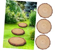 Homoyoyo 3 pezzi Stepping Stones in Legno Resistente per Giardino e Prato Dischi Pavimentazione Esterni Ø Spessore Passerella Naturale per Esterni e Decorazione Outdoor