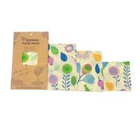 Homoyoyo 3 pezzi Tovaglioli per Conservazione Alimentare in Cotone Organico Cerato con Cera d Api Riutilizzabili e Colorati Naturale per Protezione Frutta Formaggi e Snack Design Creativo