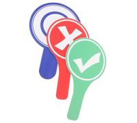Homoyoyo 3 pezzi Votazione Mano Foamboard Colorati per Eventi e Giudizio Classe Tavole per Voto Facili Usare e Visibilità