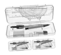 Homoyoyo 3 Scatole Geometrico con Integrata Righello e Goniometro Kit Scuola Durevole per e Matematica