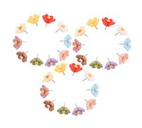 Homoyoyo 30 Pezzi Floreali in Resina Spilli Petali per Bacheca Decorazione Muro Scuola Colorate Miste per Foto e